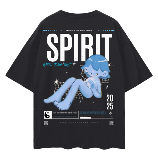 Grow Your Light  - Oversized style T-shirt / black