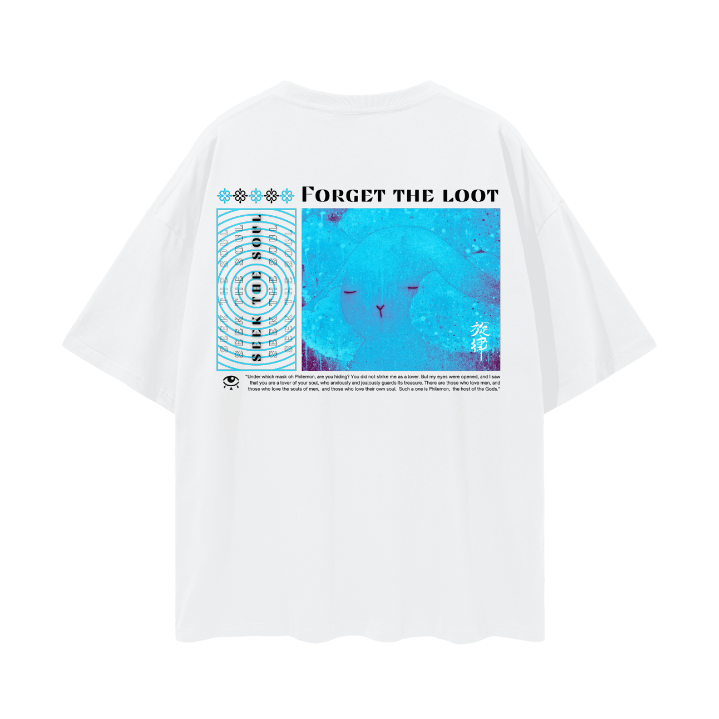 Soul Rabbit - Oversized style T-shirt / black