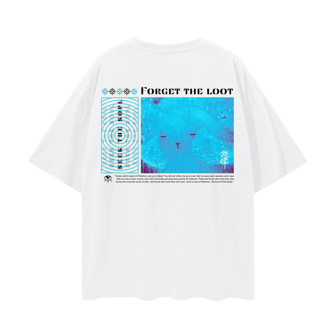 Soul Rabbit - Oversized style T-shirt / black